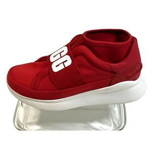 UGG‎ Size 8.5 Sneakers Red White Logo Spell Out Neutra 1095097 Neoprene